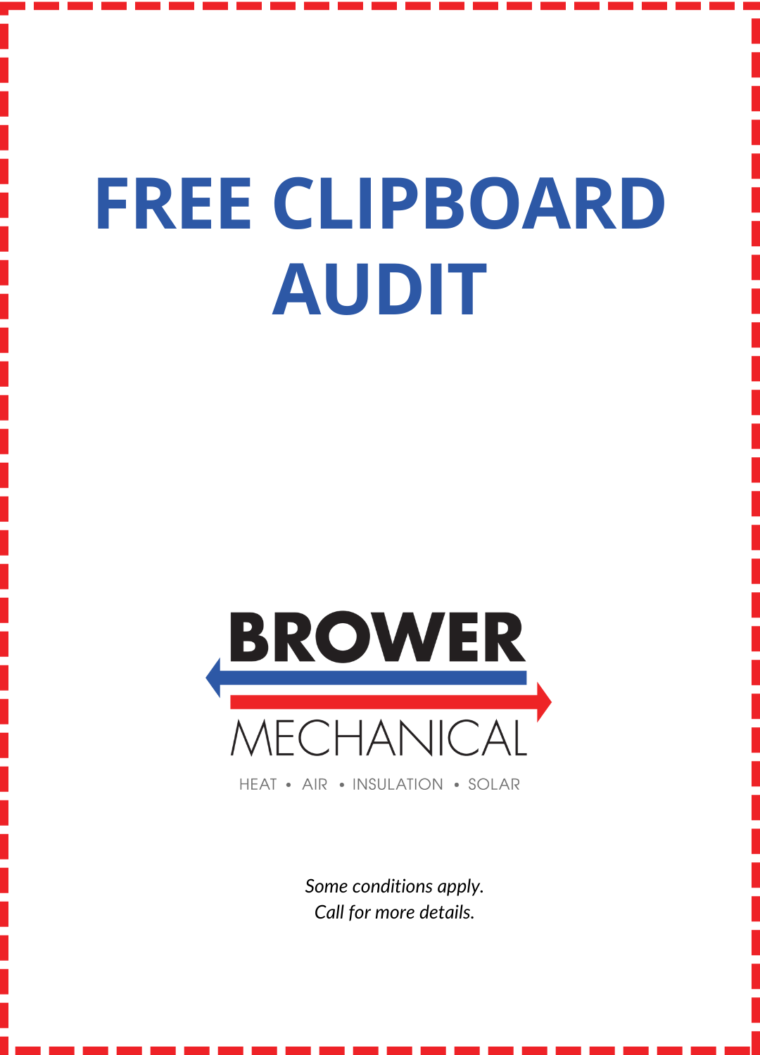 Brower Special Free Clipboard Audit Offer Graphic Coupon