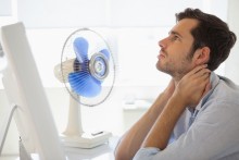 trying to stay in office with fan