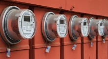 four utility meters