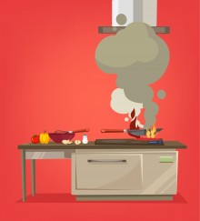 smoke in the kitchen