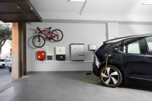 electric vehicle charging in home garage