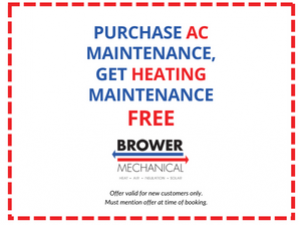 Brower Special AC Maintenance, Heating Maintenance Free Coupon thumbnail
