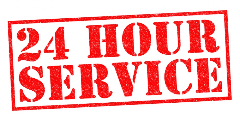 24 hour service graphic