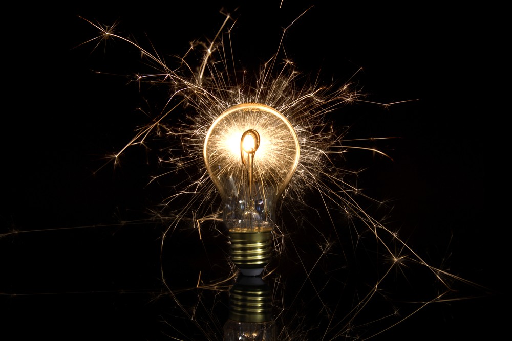 sparking electricity from a lightbulb